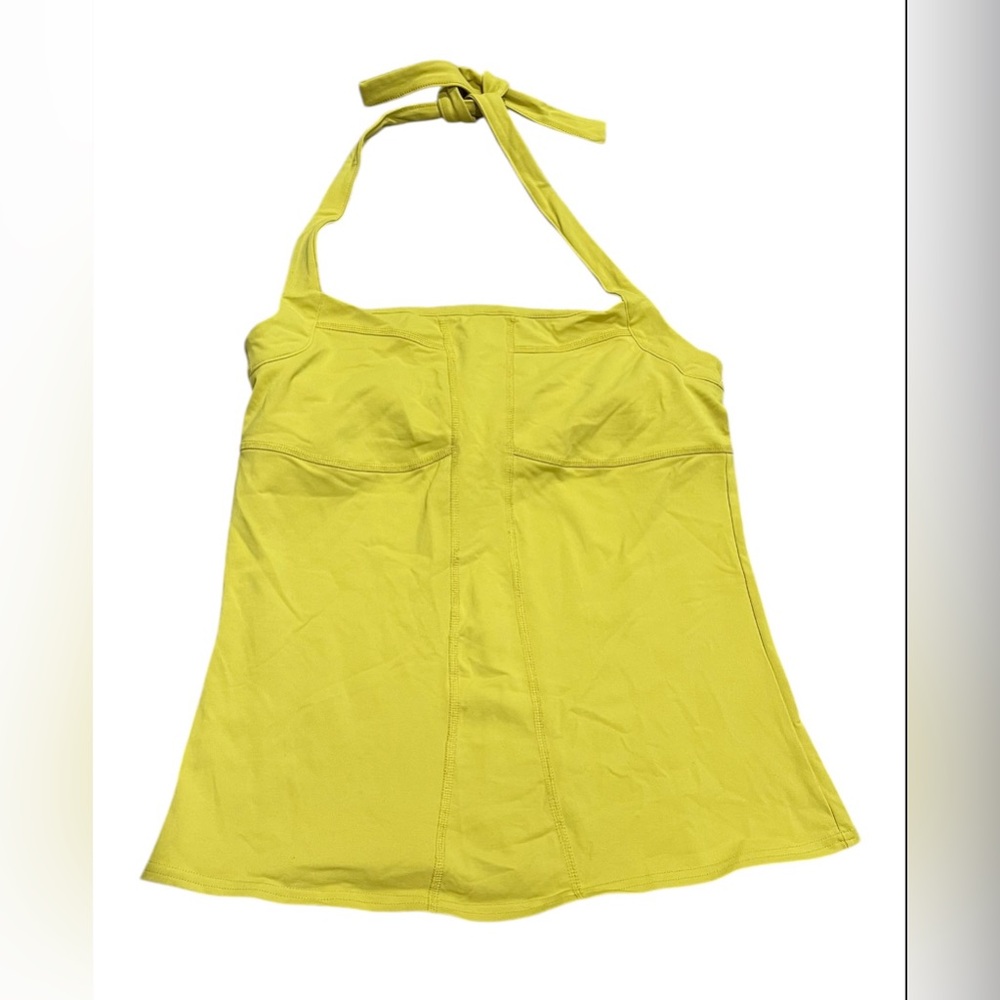 🍋Athleta Halter Top Lime Green/yellow Women’s Size XL NWT 🍋